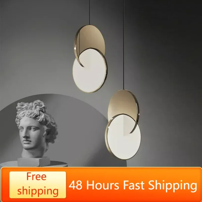 Modern Led Pendant Light for Bedroom Bedside Hanging Lamp Mirror Restaurant Hotel Decoration Ceiling Chandeliers Luminaire Decor