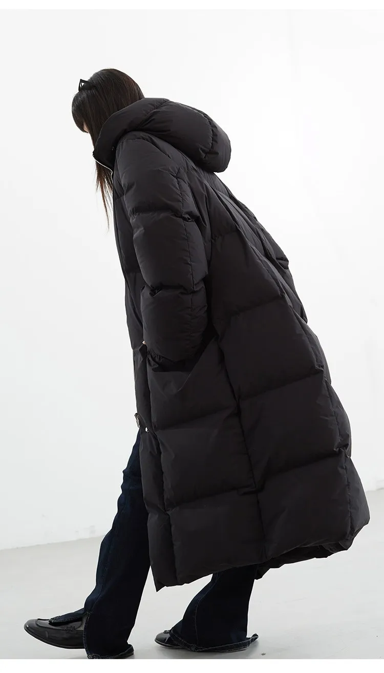 Women's Mid-Length Goose down Jacket~Thickened Warm Coat 2026 Autumn and Winter New Style Hooded Top