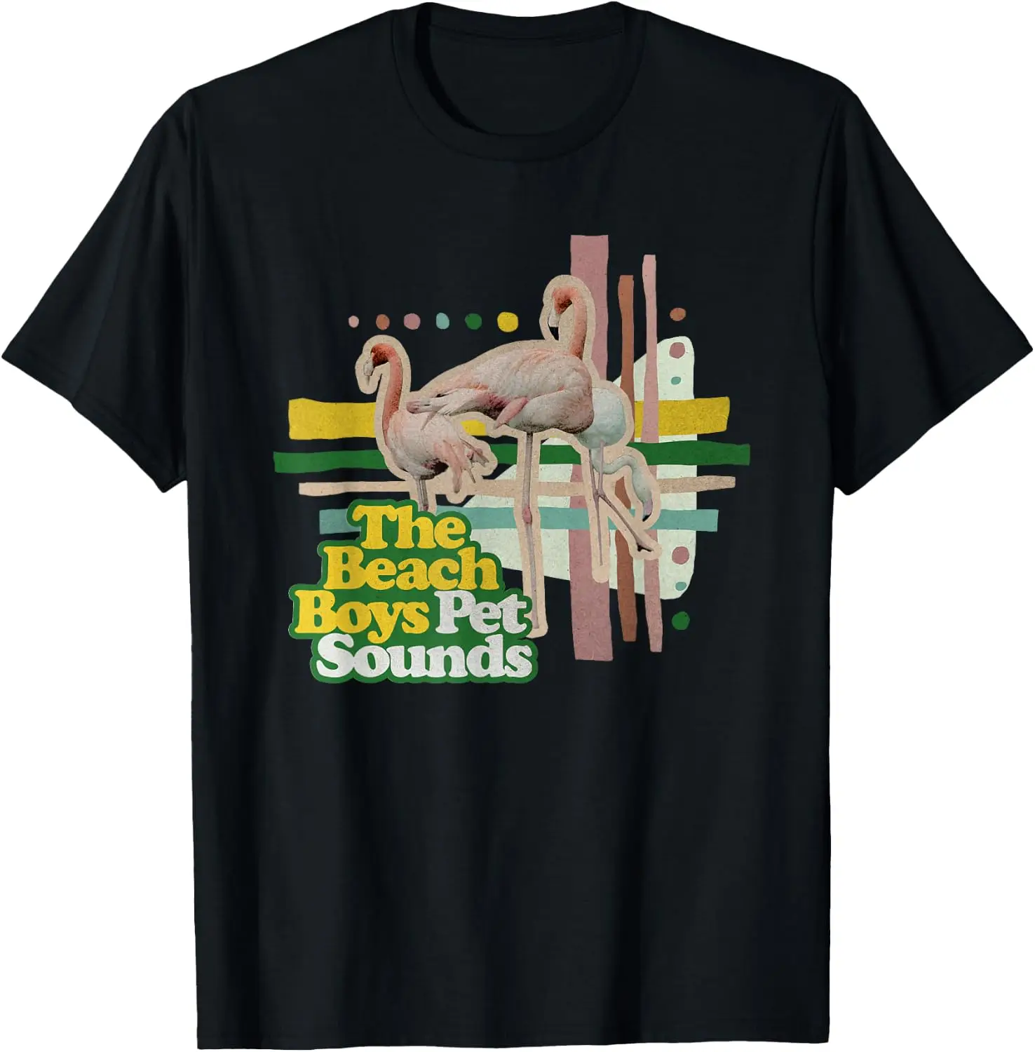 Official Exclusive Pet Sounds Flamingo T-Shirt 100% Cotton Trendy Y2K Short-Sleeve Tee-Soft, Quick-Drying, Moisture-Wicking;