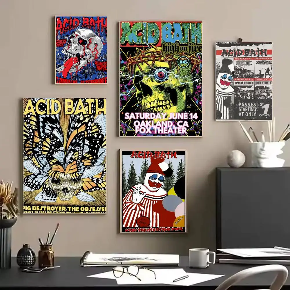 Band A-Acid B-Bath music Poster Modern Aesthetic Wall Art | Stylish Bedroom Home Decor & Unique Gift Ideas