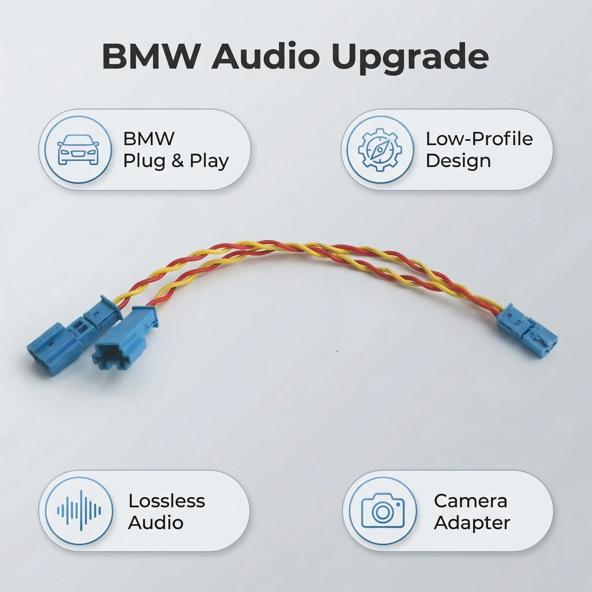 Tweeter Speaker Splitter Cable Adapter Stereo Connector Wiring Harness For BMW X1 X3 X5 F10 F01 F18 F30 F20 E60 E90 E70