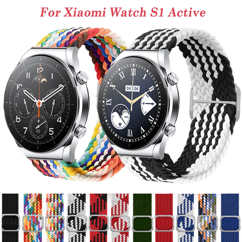 22mm Nylon Replaceable Strap For Xiaomi Watch S1 Active/S1 Pro Band For MiWatch S1 Active Color 2/S2 42 46mm Bracelet Watchbands