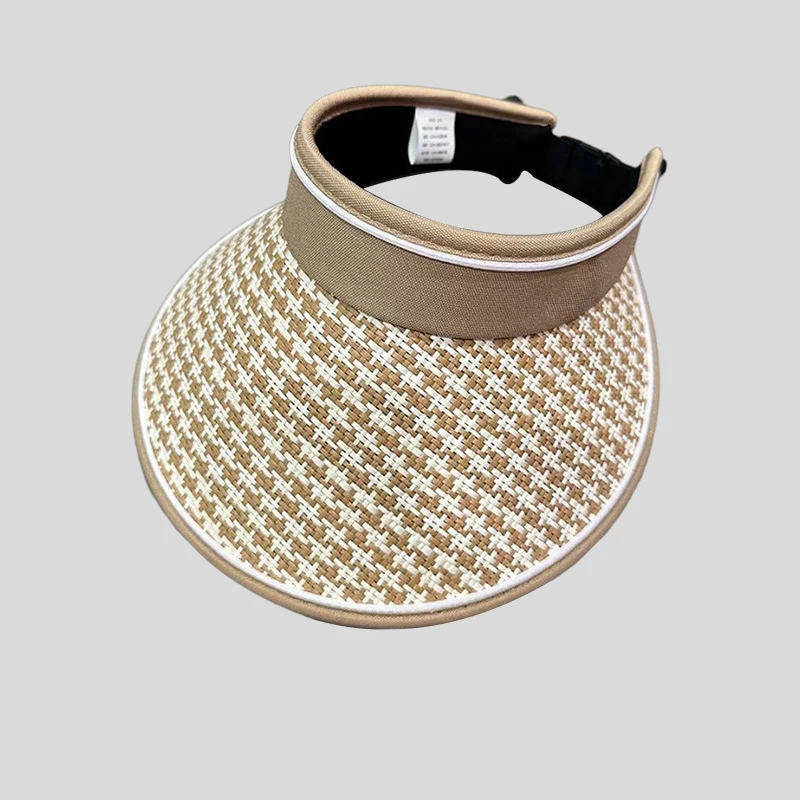 UPF50+ Sunblock hat Sunshade hat New outdoor sun hat UV protection foreign air straw hat empty top hat