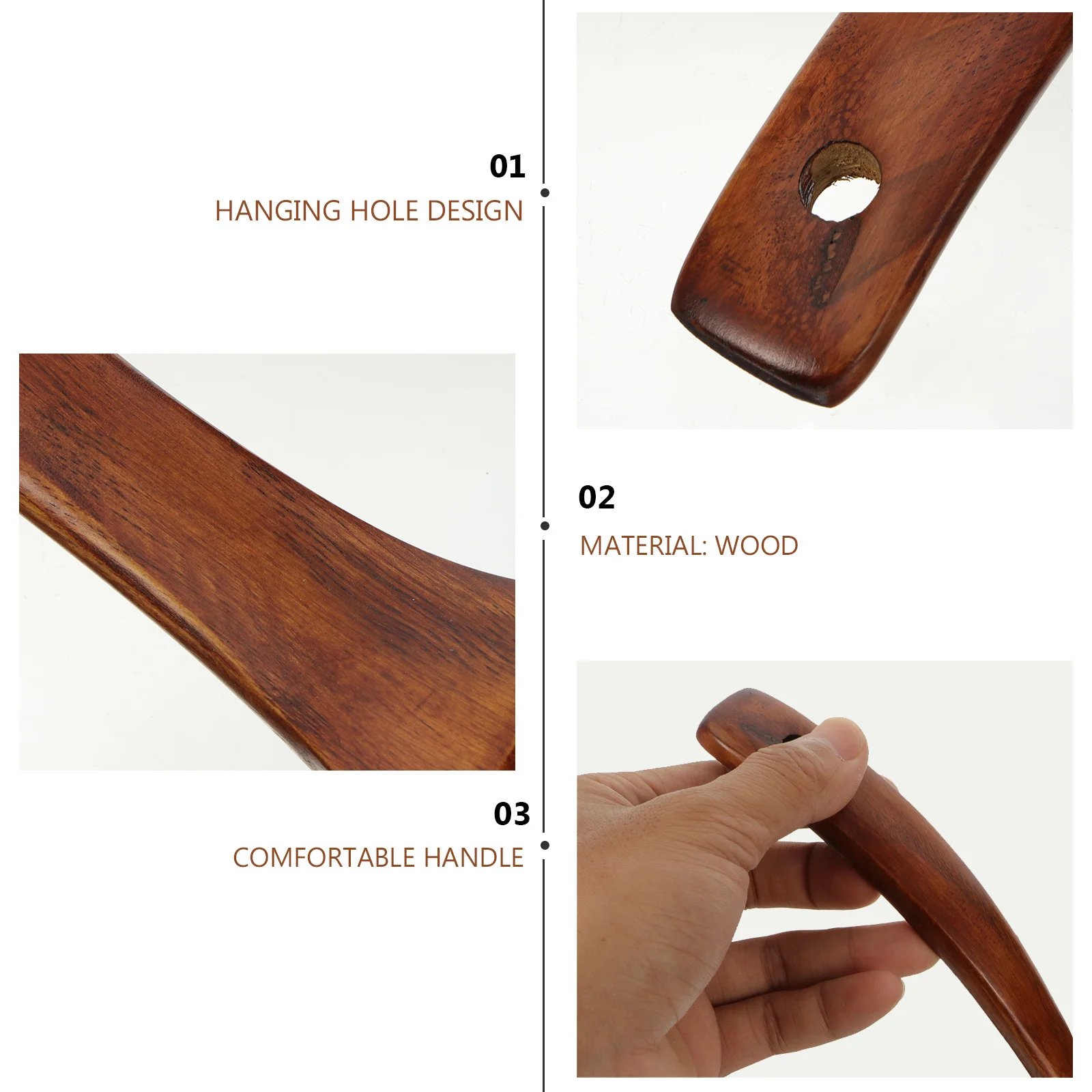 

3pcs Wooden Soup Spoons Long Handle Household Tableware Assorted Colors Natural Wood Spoons For Home Kitchen Dining Use