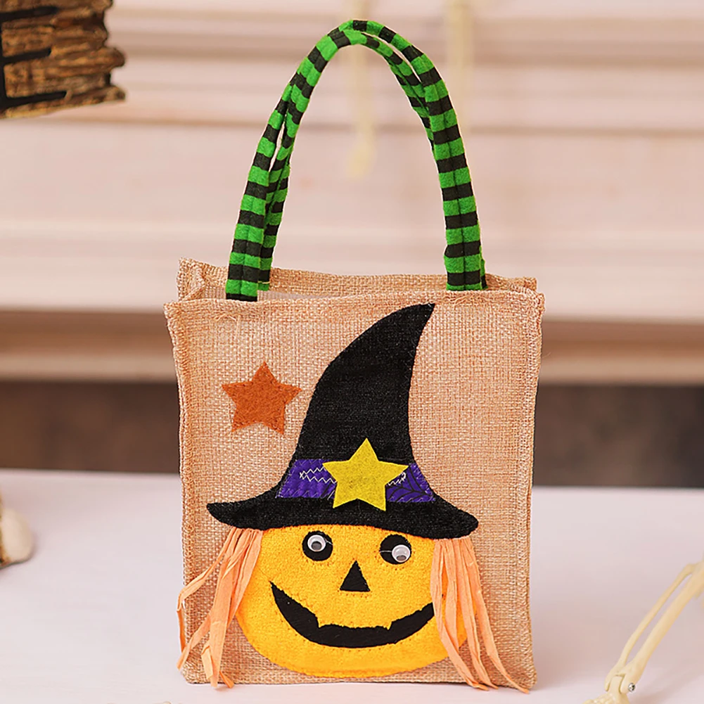 Candys Bags for Halloween,Large Capacity Candys Collection Present Tote,Handheld Present Tote Bags for Halloween For Party Favor