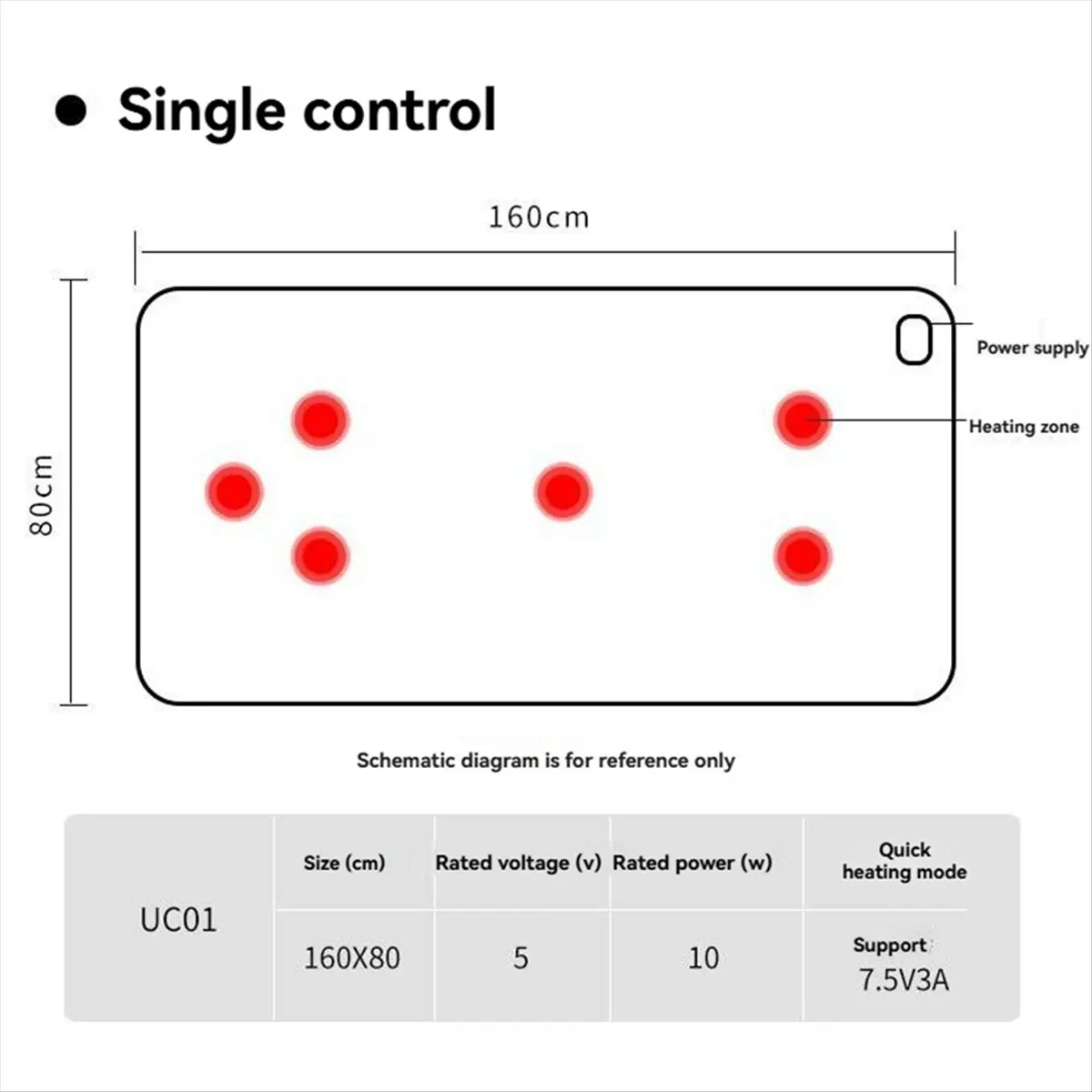 WDL Electric Heating Blanket USB Heater Blanket Plush Winter Warm-Up Adjustable Temperature Timing Heating Pad 80x160cm