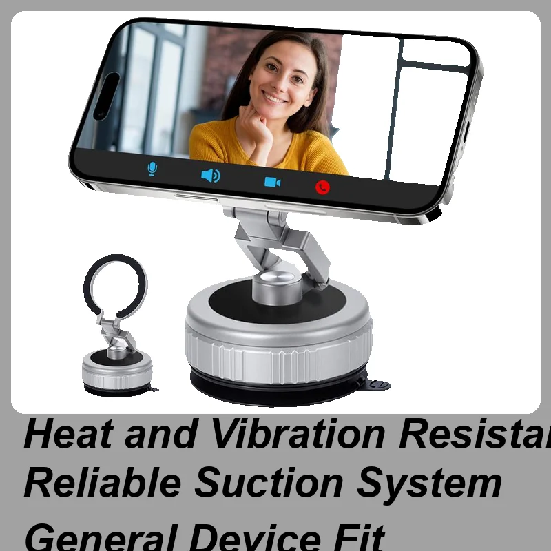 

Vacuum Phone Mount Suction Phone Holder Movable Car Mount 360 Degree Rotating Foldable Mobile Stand Stable Base Bracket For