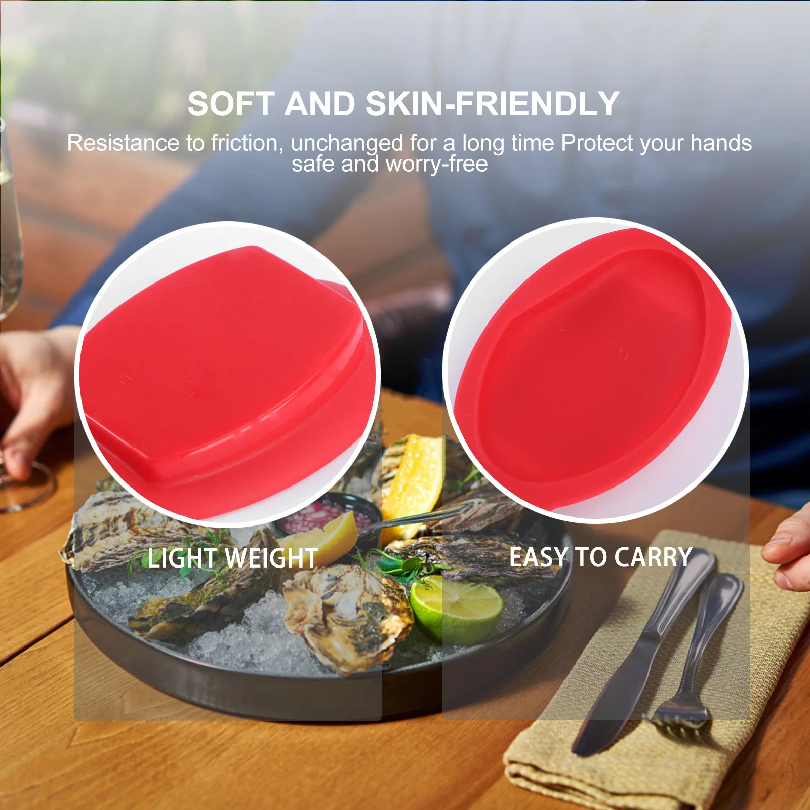 

2 шт. держатель для устриц Премиум силиконовый открывалка для устриц легкий кухонный инструмент для растрескивания моллюсков барбекю пикник путешествия