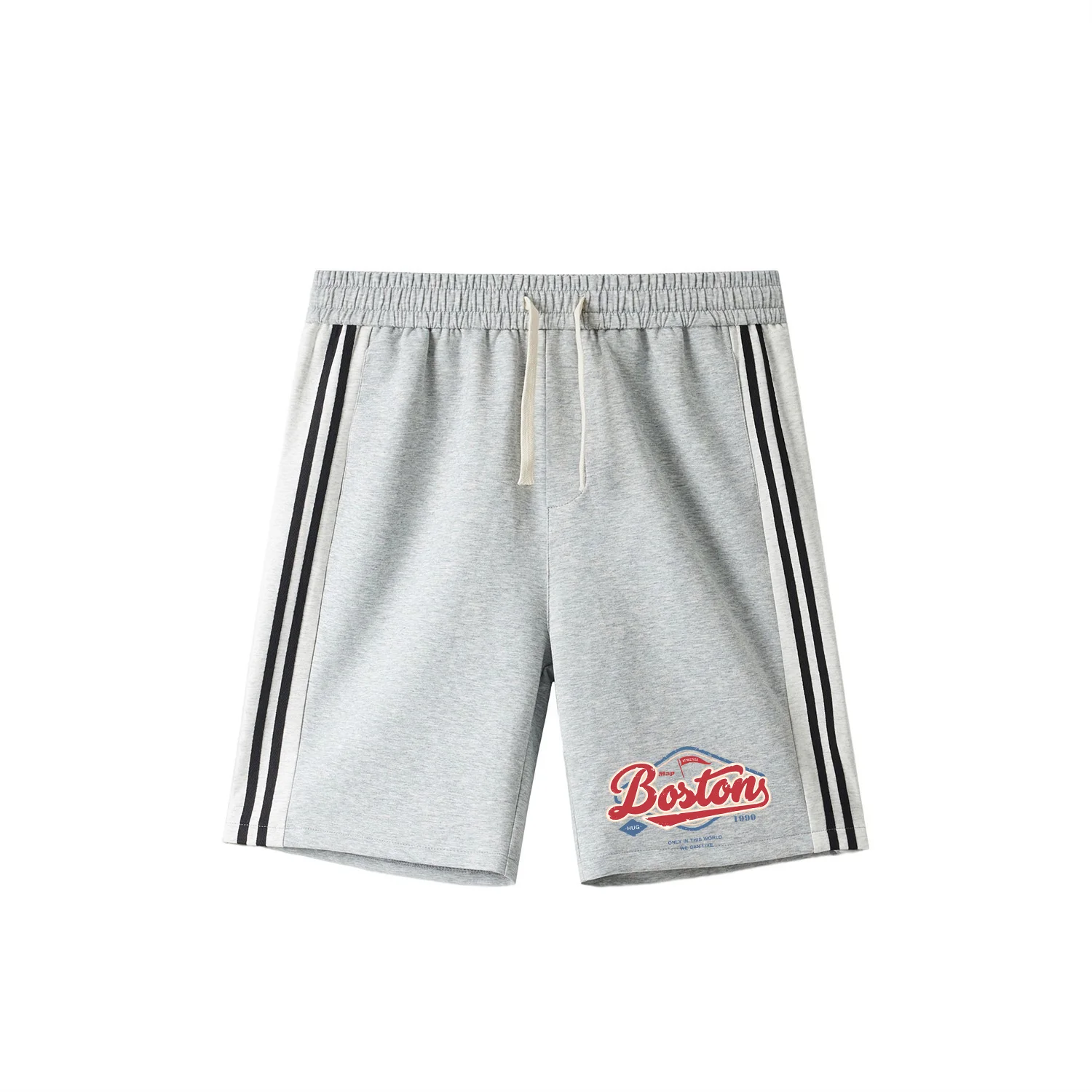 

Новинка лета 2024, мужские повседневные шорты, хлопковые модные спортивные шорты, серые спортивные штаны в американском стиле, мужские шорты для спортзала