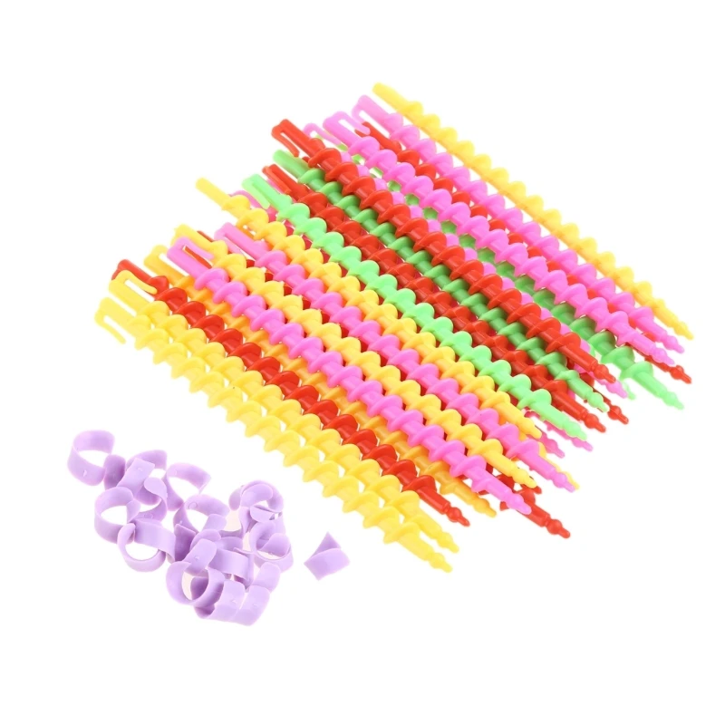 1 Túi Nhựa Dài Tạo Kiểu Tóc Salon Dụng Cụ Làm Tóc Xoắn Ốc Uốn Tóc Cần Dropshipping