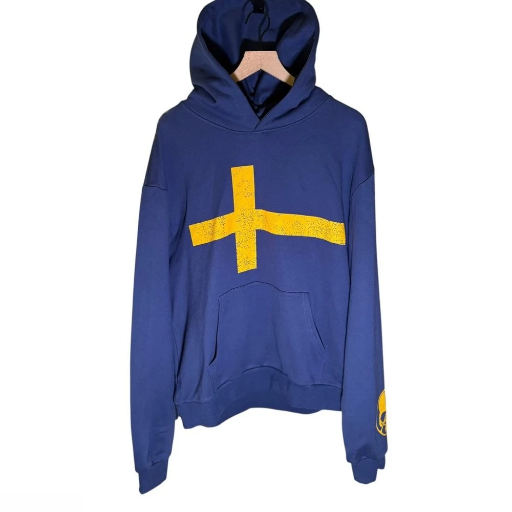 Harajuku Dunkelblau Hoodies Frauen Grunge Streetwear Sweatshirt Tops Goth Übergroßen Hoodie Y2k Kleidung Männer Kleidung
