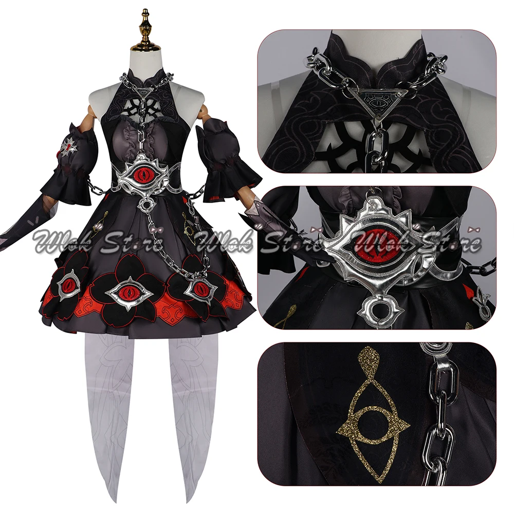 Honkai Impact 3 Seele Vollerei Tweeling Cosplay Kostuum Pruiken Witte Zwarte Jurk Lolita Meisjes Halloween Party Sele Outfits Schoenen