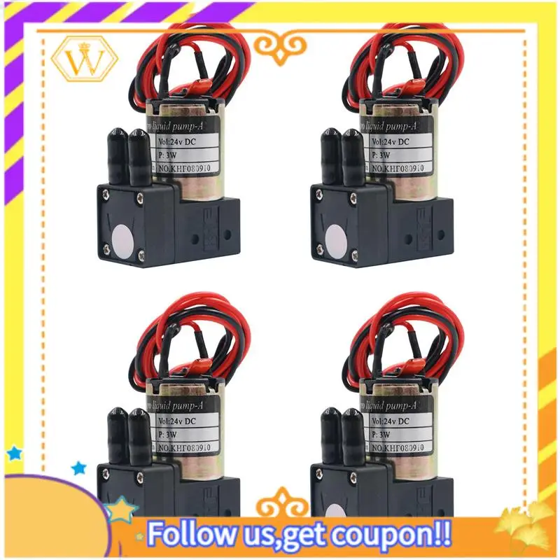 Latest-4X Pressure Motor Ink Pump Indoor And Outdoor Photo Machine Suction Pump Liquid Pump 24V Diaphragm Pump