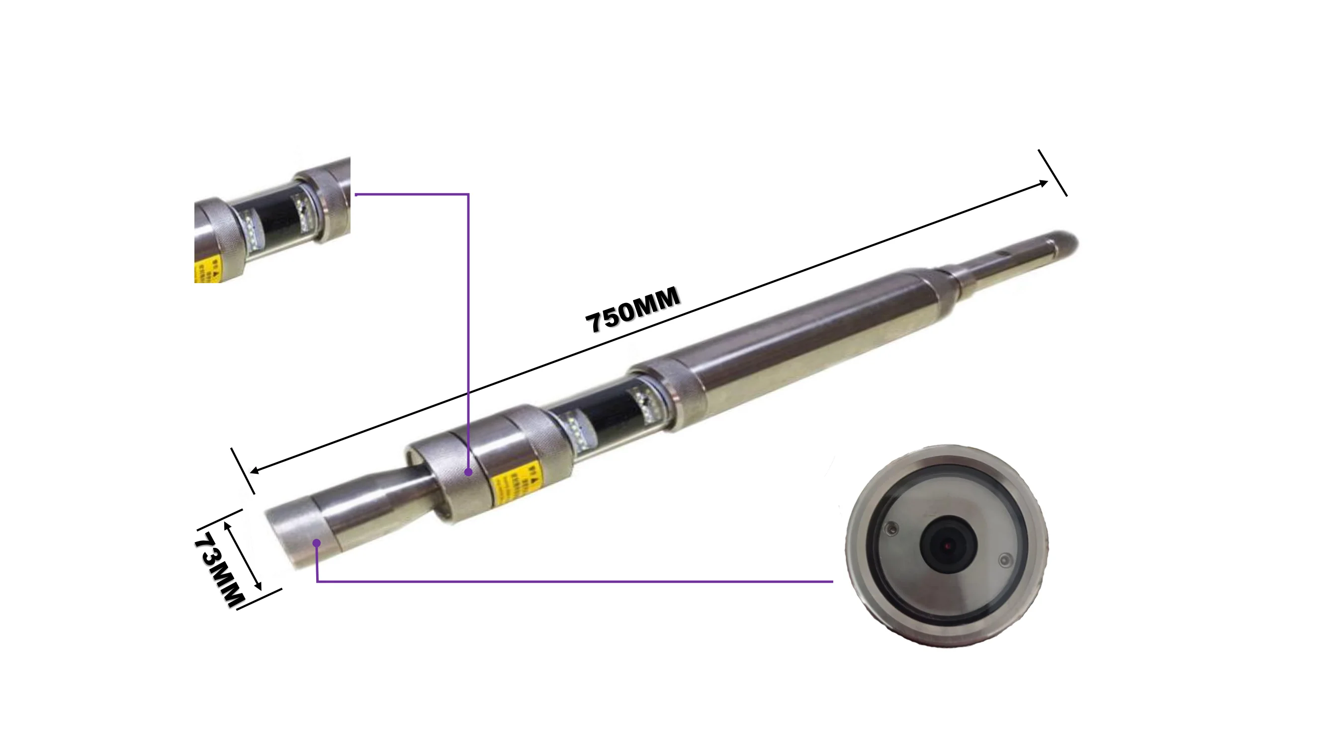 مصنع جودة عالية تحت الماء 360 درجة كاميرا مزدوجة فحص الآبار مقاومة للماء فحص عميق تحت كاميرا الآبار