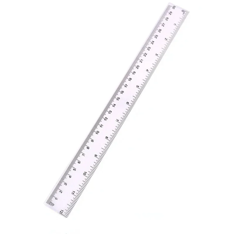 15cm 20cm 30cm Straight Ruler Transparent Plastic Ruler Drawing Tool Desk Accessories Student Stationery School Office Supplies