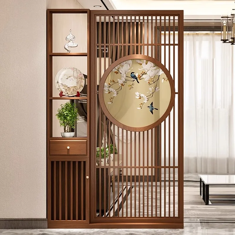 Nordic Decoration Screen Storage Drawer Aesthetic Beauty Wooden Luxury Screen Bedroom Solid Wood  Pantalla Furnitures Bedroom