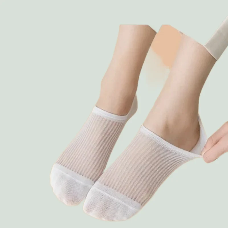 Chaussettes Bateau en Coton Respirant pour Femme, Maille Transparente, Rinçage, Mode, Haute Qualité, Solide, Document, Courtes, 5/10 Paires