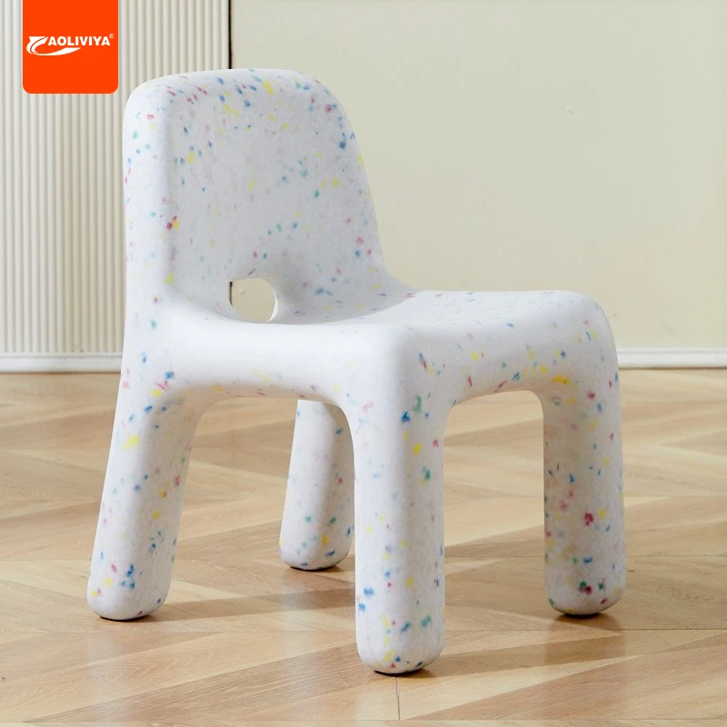 AOLIVIYA Nordic Environmental Protection Plastic Chair Children's Chair Ins Internet Celebrity Kindergarten Baby Table Chair Bac