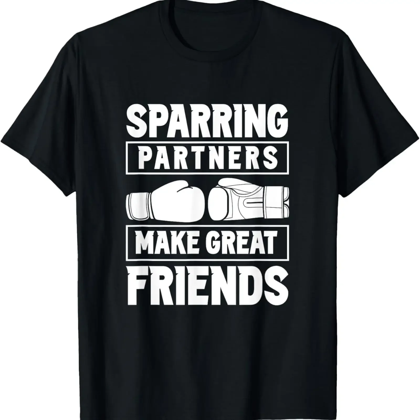 Playful Comfort T Shirt Sparring Partners Make Great Friends Boxing Partner Boxer vintage Washed Breathable Slightly