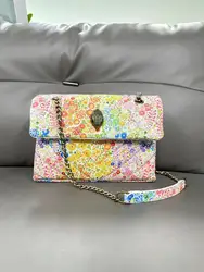 British kurt Geiger classic fashion printed women's bag small fragrant style shoulder messenger chain bag French style