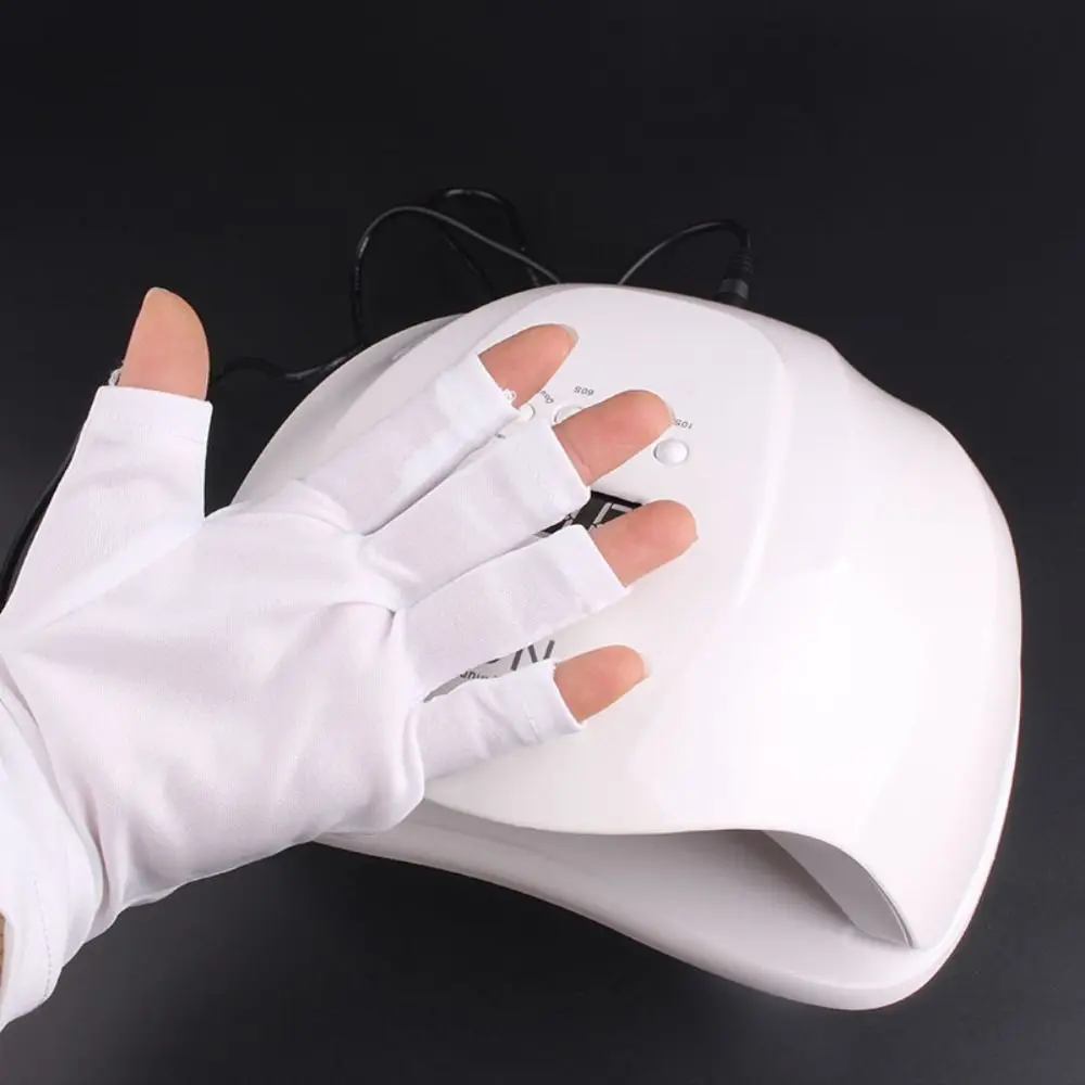 

Half-finger Sunscreen Gloves Anti -UV Protect Finger Skin Nail Painting Gloves Multifunctional Radiation Proof