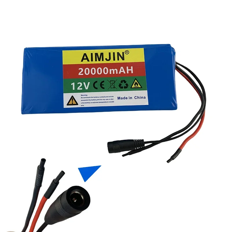 12V 20000mAh lithium ion rechargeable battery pack