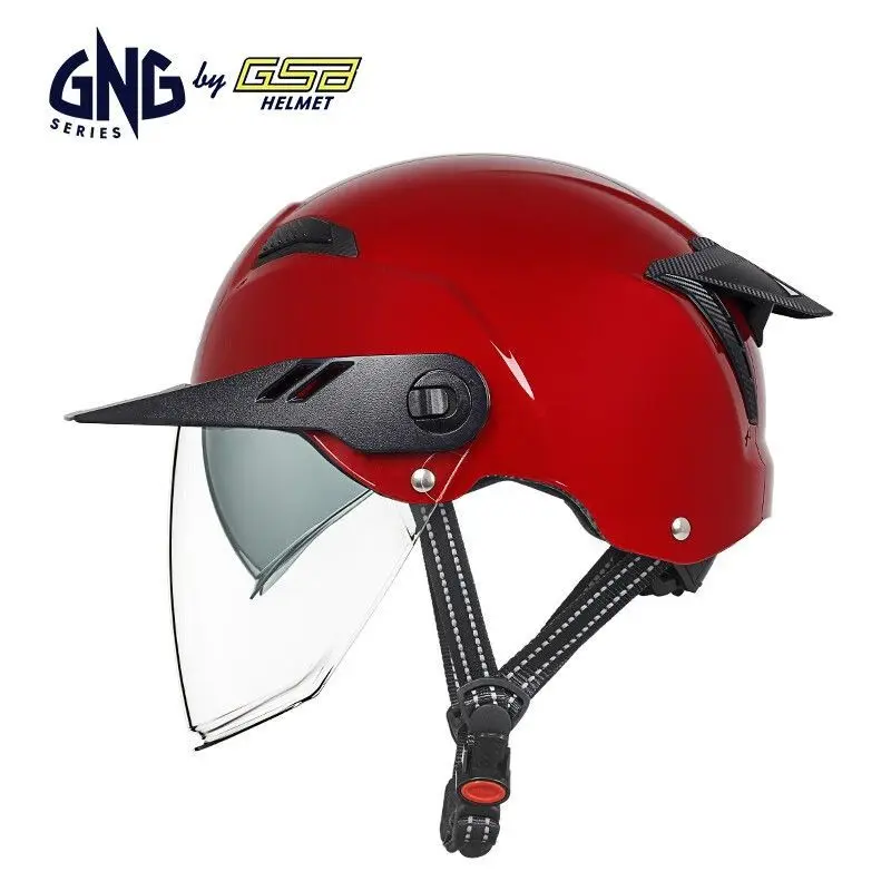 

Gsb Electric Vehicle Helmet Double Lens Summer Sun Protection Motorcycle Helmet with Transparent Lens casco moto