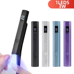 Handheld Nail Dryer With Stand Rechargeable Gel Curing Lamp 3W Nail Dryer For Curing Gel Polish With Display Manicure Machine