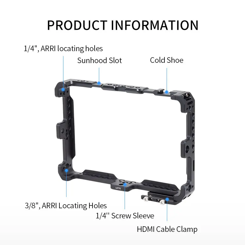 Nitze Monitor Cage For Feelworld Lut7S / LUT7 PRO / LUT7S PRO 7\