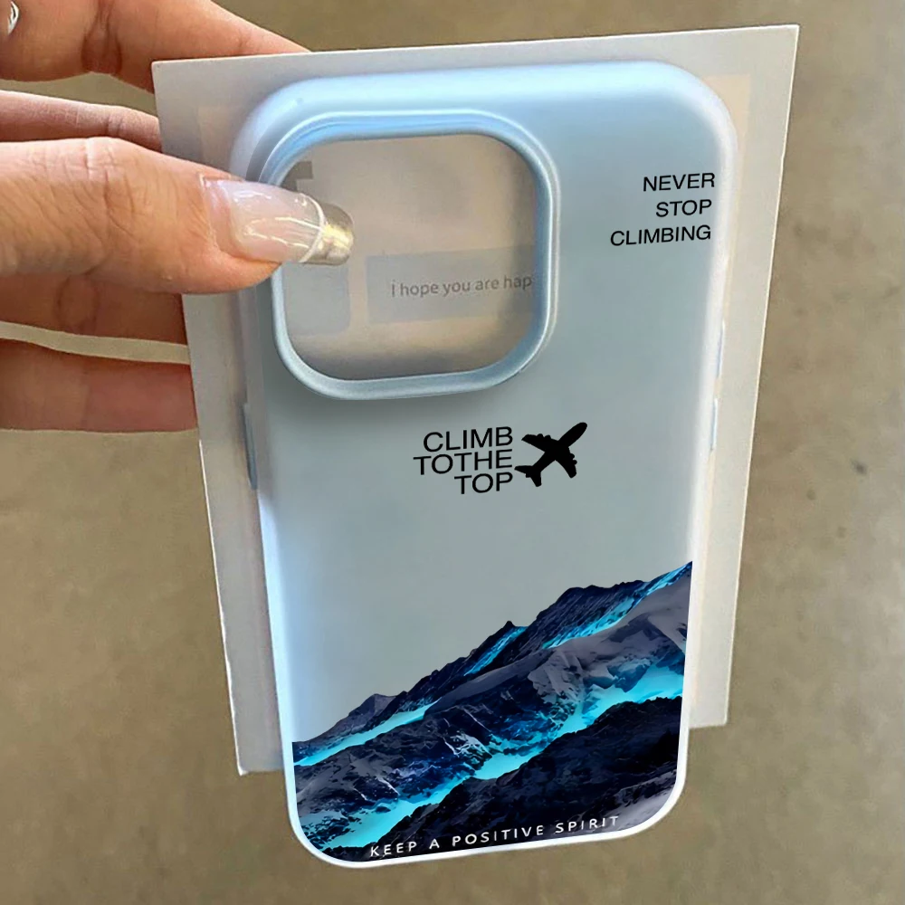 für iPhone 17 16 14 15 11 12 13 Pro Max 7 8 15 16 Plus 17 Air Hüllen Mountain Peak Aircraft Handyhülle Stoßfeste Silikonhülle – Detail 3