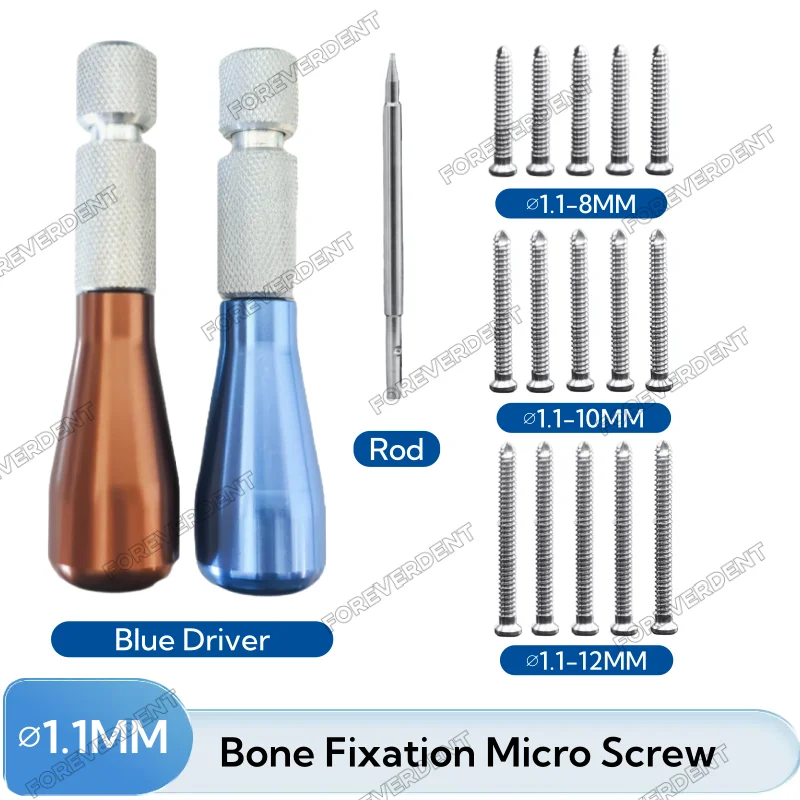 

Dental Micro Fixation Bone Mini Screws 1.1mm Cylinder GBR Graft Screw Cylindrical Dental Surgery Bone Fixation Device