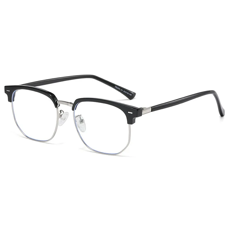 300pcs/lot Ultra-light anti-blue light glasses half frame literary leisure technology men's myopia degree can be equipped with S