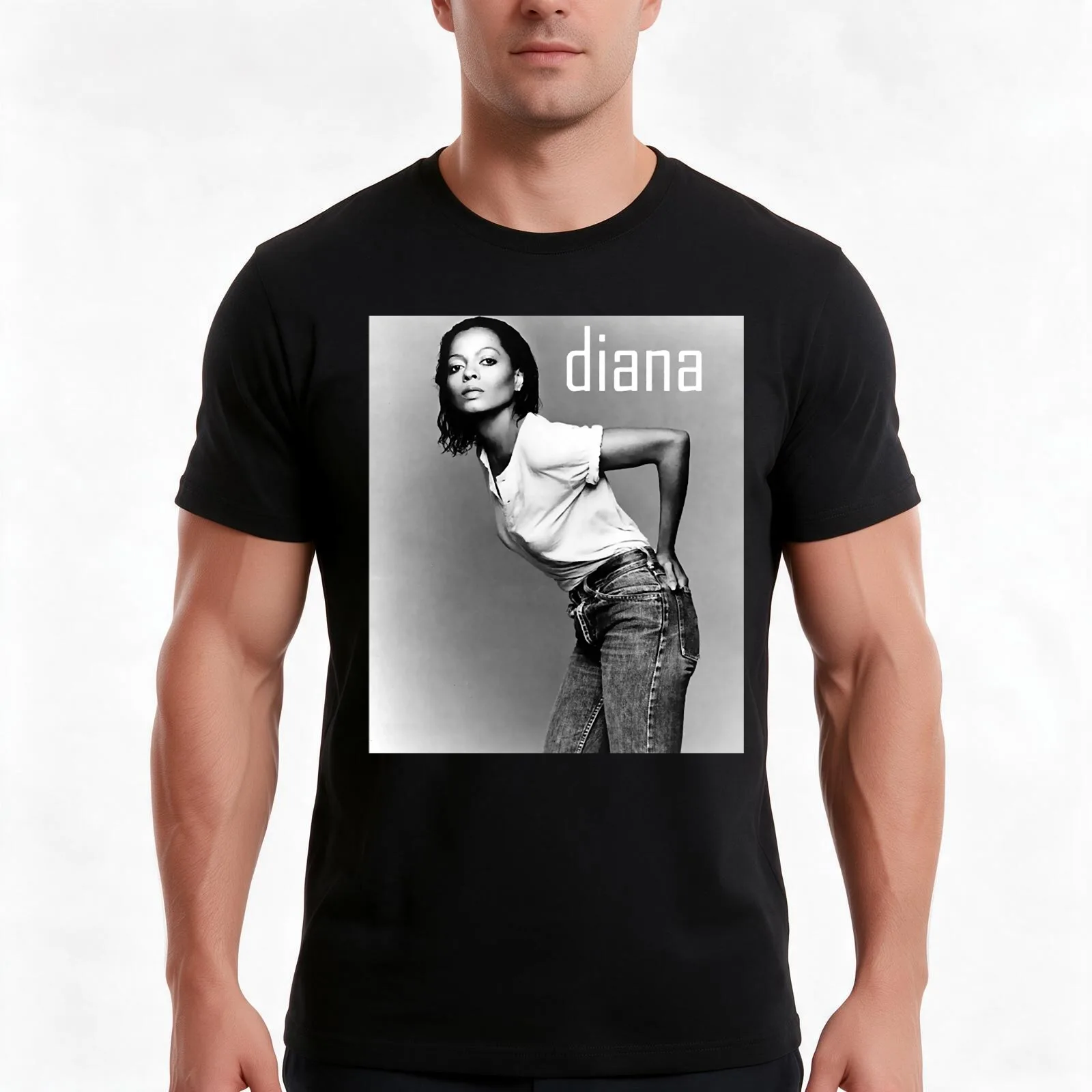 Diana 80s T-Shirt Summer Casual Cotton Tee Oversized Streetwear Tops Vintage Graphic Print Loose Fit Short Sleeve