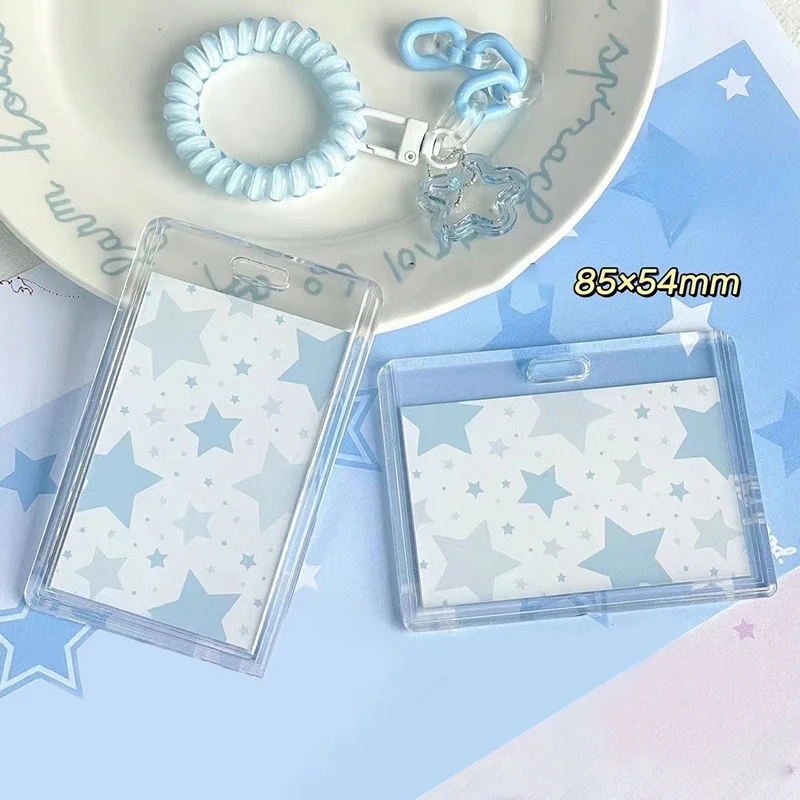 Transparent Photocard Holder Ins Photo Sleeves Card Holder Idol Kpop Photo Protector Bus Card Student Stationery Supplies