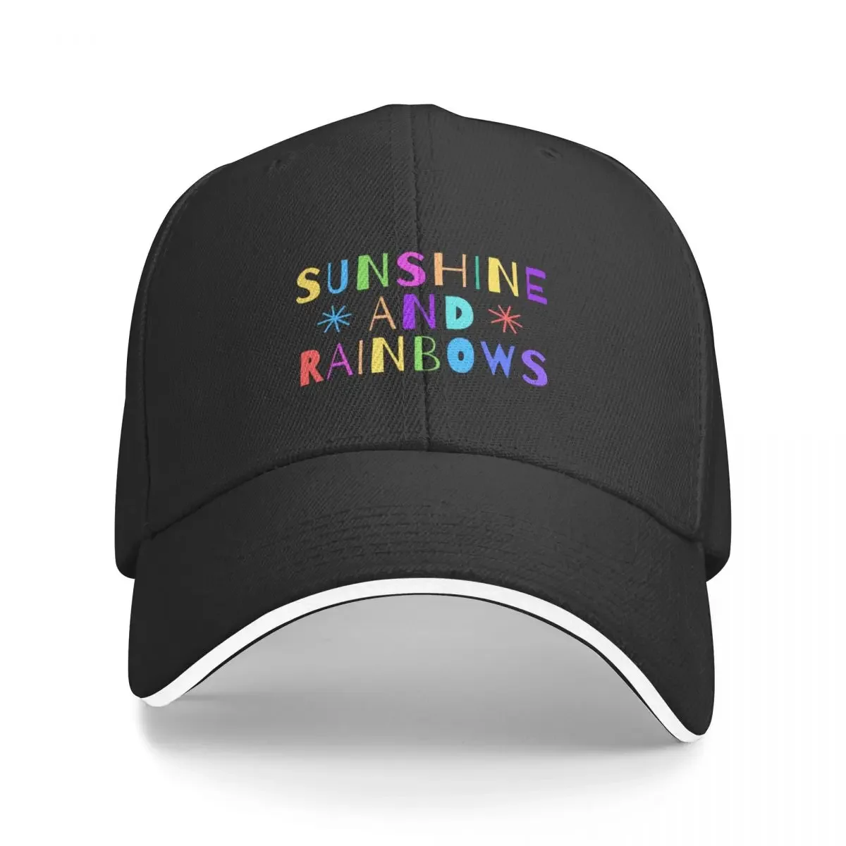 

Sunshine and Rainbows in Color Baseball Cap Sunscreen Custom Cap birthday For Women Men's