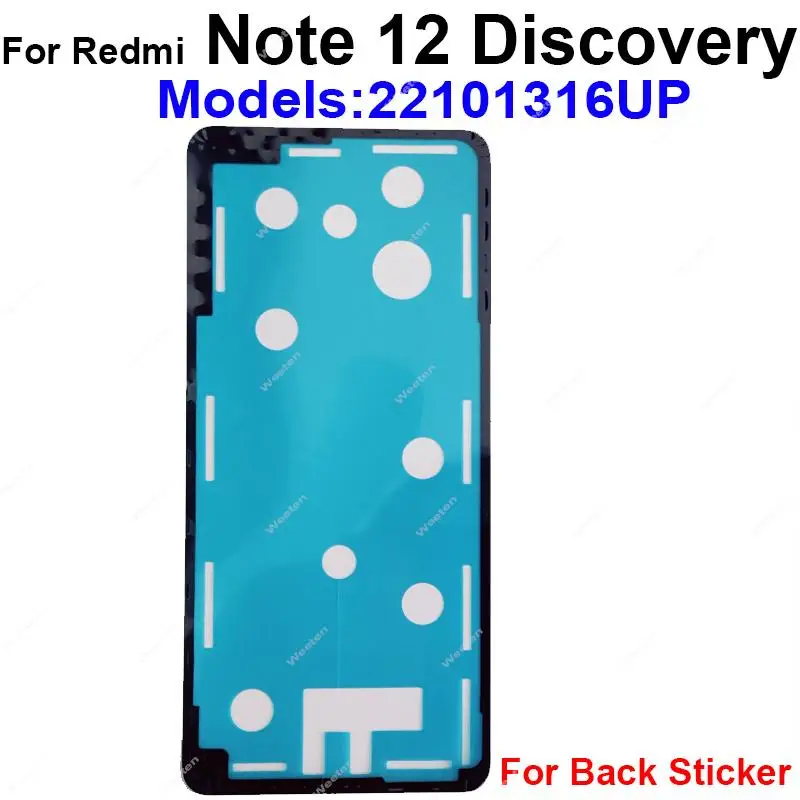 Back Battery Cover Adhesive Sticker For Xiaomi Redmi Note 12 12T Pro Plus Discovery Turbo Back Housing Adhesive Tape Repair Part