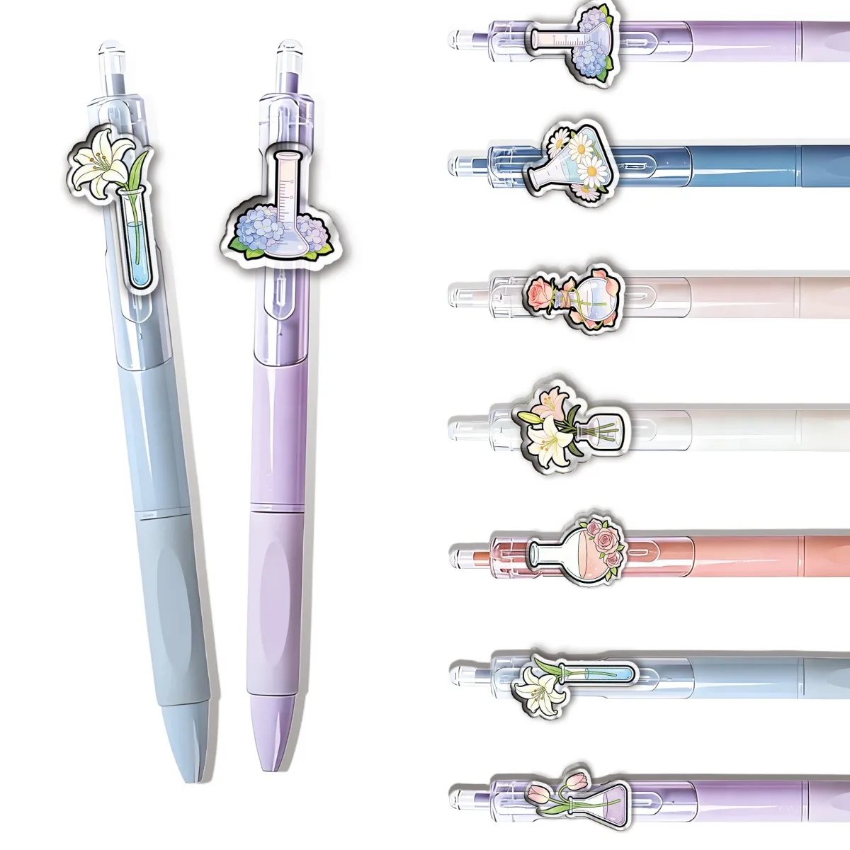 

Набор из 7/14 шариковых ручек с цветочным дизайном, для студентов, для письма, офисные канцелярские принадлежности, креативные канцелярские товары