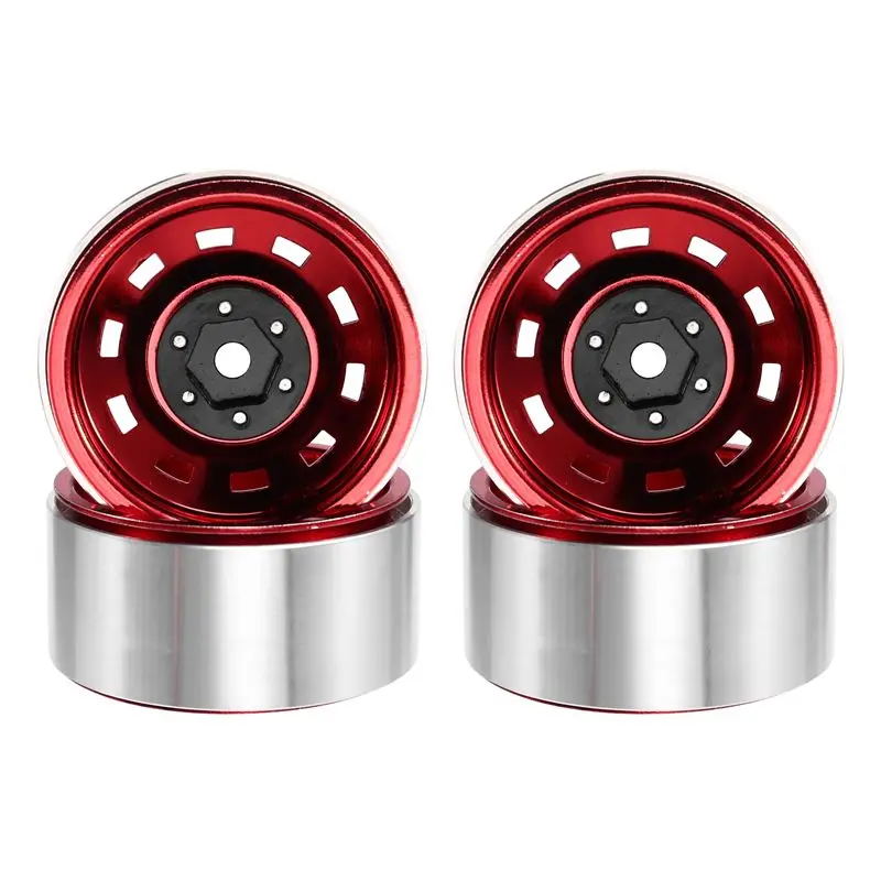 FBIL-RC Crawler 1.9Inch Beadlock Wheels Aluminum Wheel Hub For 1/10 TRX4 TRX6 Axial SCX10 II III Redcat Gen 8 7 D90
