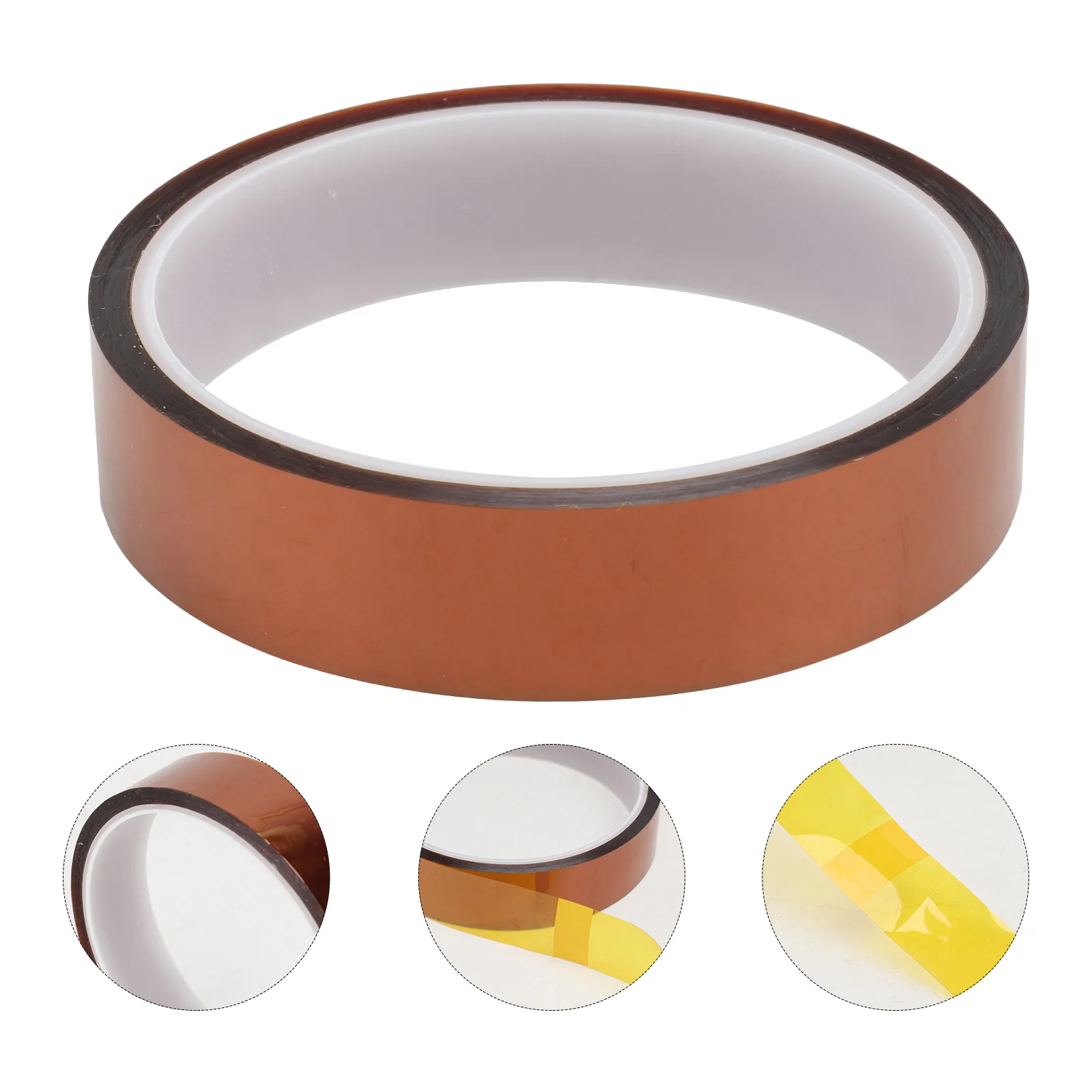 

20mm*33m High Temperature Heat Resistant Polyimide Film Adhesive Tape (Tawny) Heat resistant adhesive tape