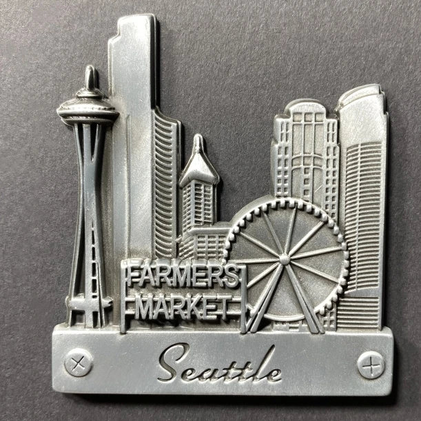 

Parker Street Farmers' Market in Seattle, Washington, USA Fridge Magnets Tourist Souvenir Refrigerator Stickers Home Decoration