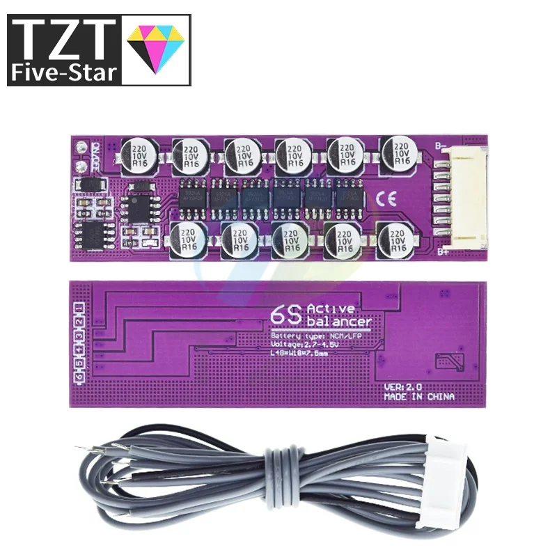 1.2A BMS 3S 4S 5S 6S 18650 Lithium Battery Active Equalization Board Li-ion LiFePo4 Balancer Energy Transfer Balance Capacitor view 5