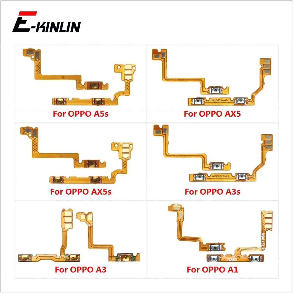 Mute Switch Power Key For OPPO A1 Pro 5G A3 A3s AX5s AX5 A5s ON OFF Volume Button Control Flex Cable Parts