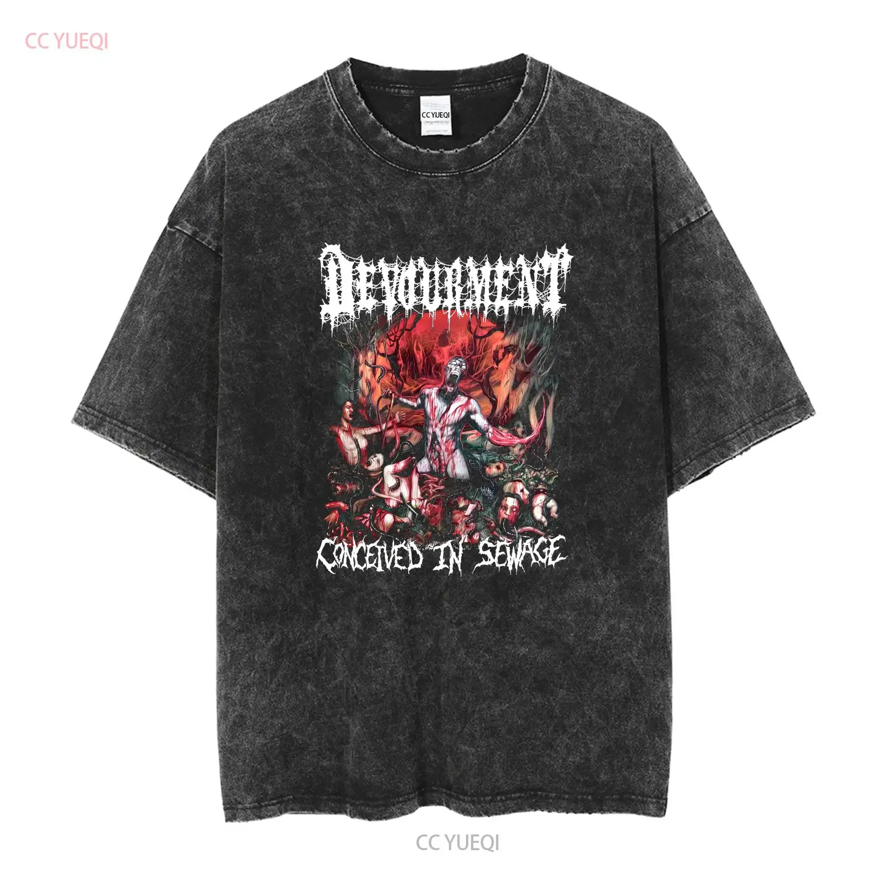 Devourment T Shirt Conceived in Sewage Severed Savior Disgorge XL black long or short sleeves vintage Washed homme