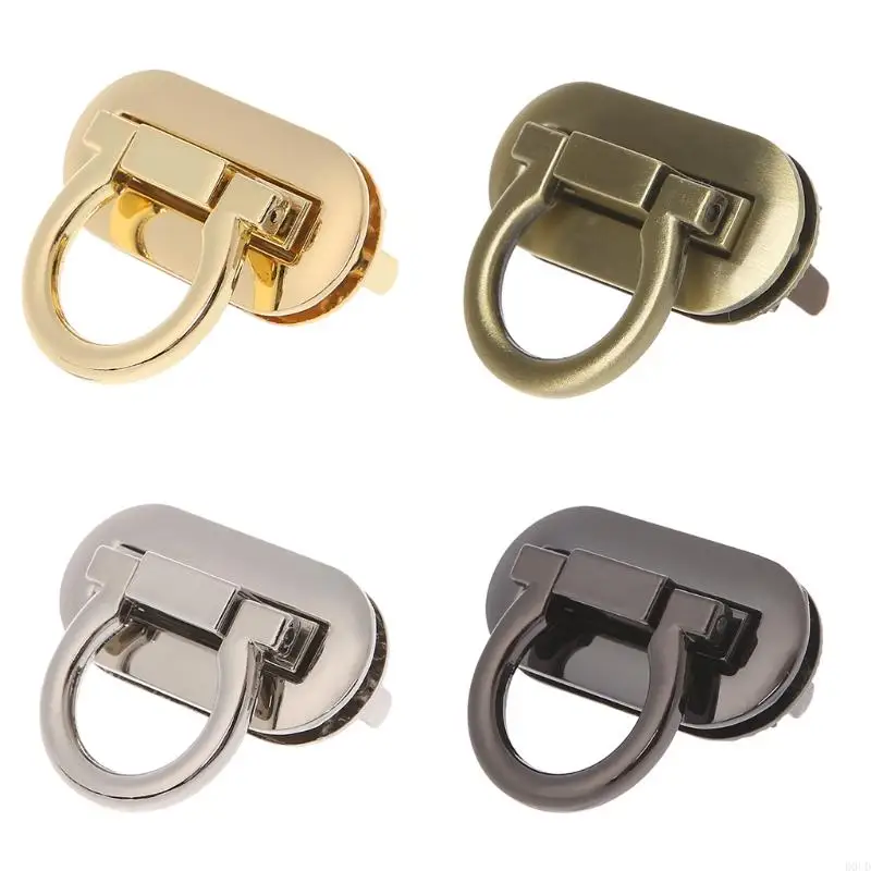 

D0UD Metal Clasp Turn Lock Twist Locks for DIY Handbag Craft Bag Purse Hardware