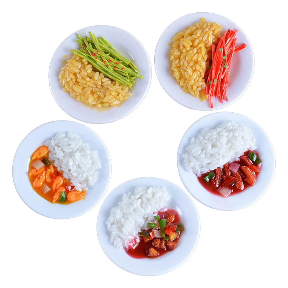 

5 Pcs Simulated Food Toy Kids Play Accessories for Kitchen Photo Prop Pvc Model Child Pretend