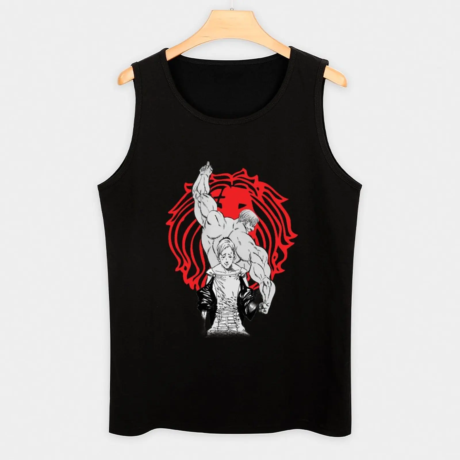 New Escanor anime nanatsu no taizai art 2020 Tank Top bodybuilding t-shirt Man gym clothes gym t-shirts summer