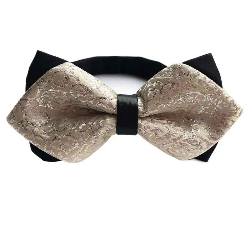 New Men Formal Bow Tie, British Style Double Pointed Bow Ties, Wedding Banquet Party Dress Accessories