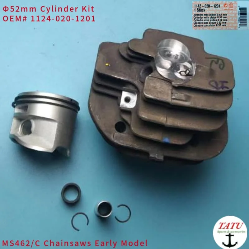 MS462 CYLINDER PISTON KIT 52MM 11420201201 11420201202 FOR STIHL MS462C CHAINSAW OEM KOBLEN RINGS PIN BEARING ASSEMBLY