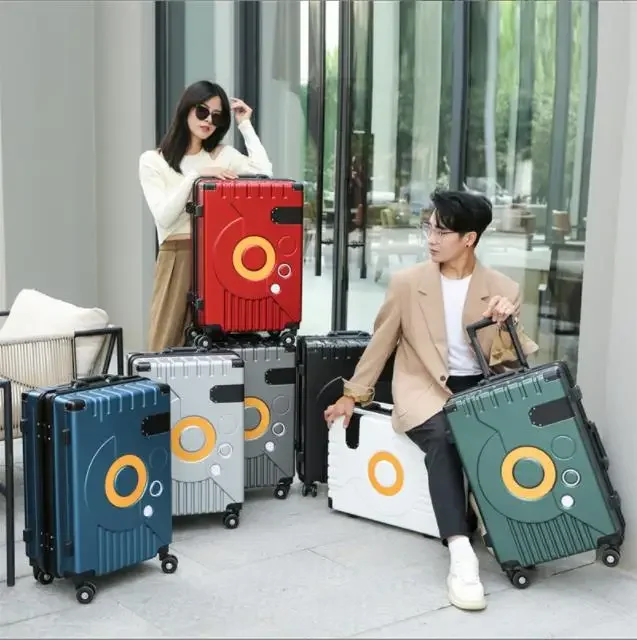 customized Travelling Bags Luggage Trolley Set Suitcase Aluminum Luggage With Hook