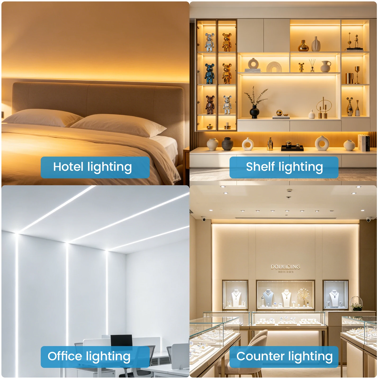 220V LED Bar Light Switch EU Plug 50cm 40cm 30cm White Natural Warm V Shape Tube Lamp House Cabinet Tool Room Decor 1-10Pcs/Kit
